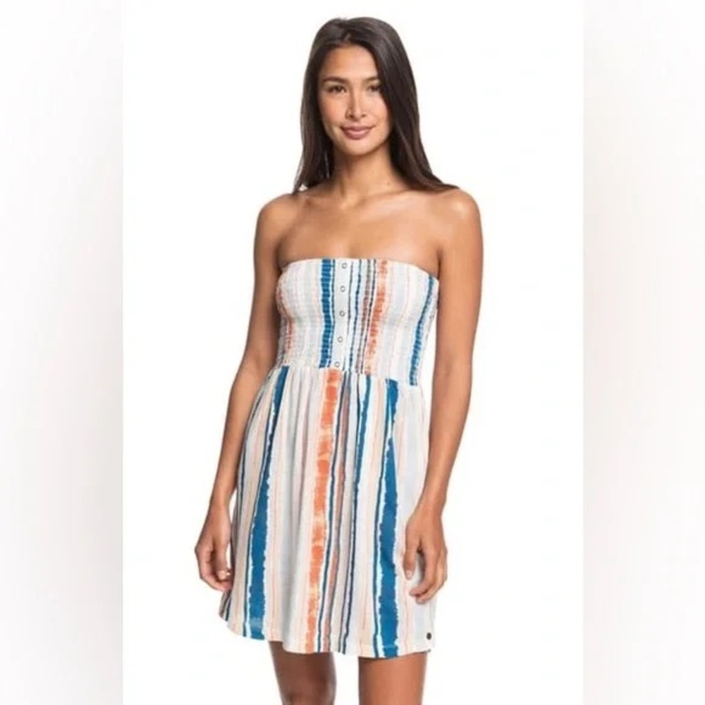 Roxy Detachable Strap Smocked Dress Juniors Summerland / Strapless